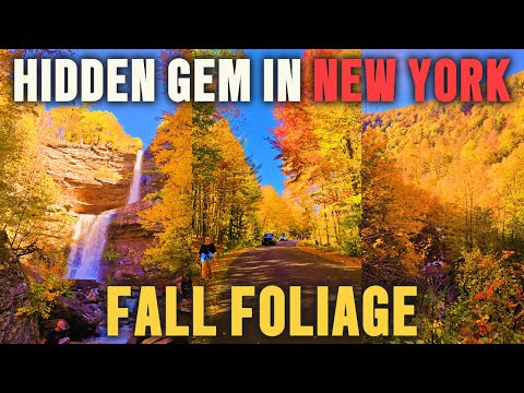 New York Upstate Fall Foliage - Colorful Autumn & Hike in 4K