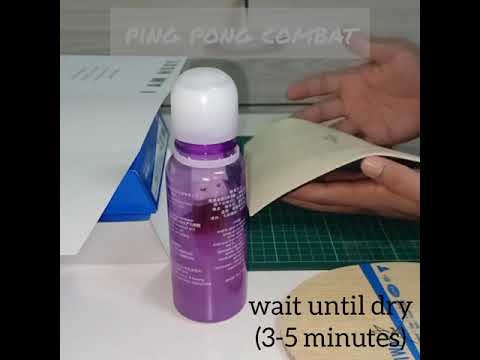 Install table tennis rubber with speed glue #instaltabletennis #speedglue #pingpong