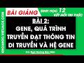 Bài giảng Sinh học 12 Bài 2. Gene, quá trình truyền đạt thông tin di truyền và hệ gene