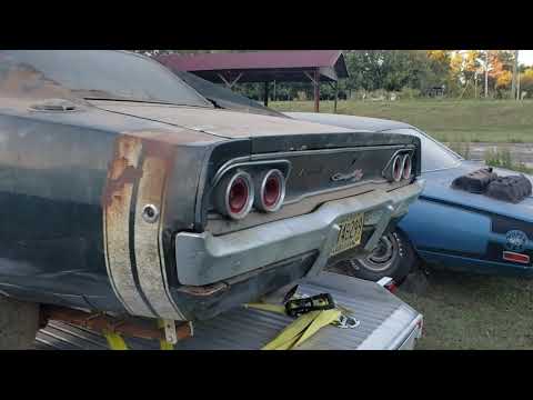 Pulling 3 awesome iconic 4 speed Mopars out of a barn outside Troy, AL
