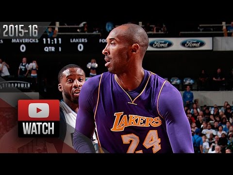 Kobe Bryant Full Highlights at Mavericks (2015.11.13) - 19 Pts