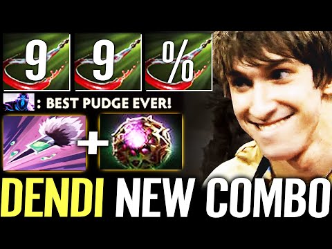 🔥 DENDI Octarine + Aghanim PUDGE MID — NEW COMBO 100% Hook Rate f.t RIKI Sleeping Dark Dota 2 Pro