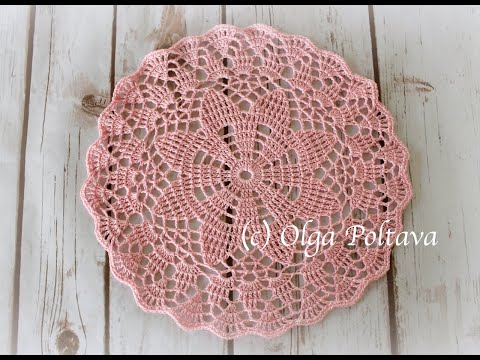 Dreaming of Spring Small Doily, Video Tutorial by Olga Poltava