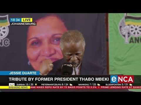 Thabo Mbeki pays tribute to the late Jessie Duarte