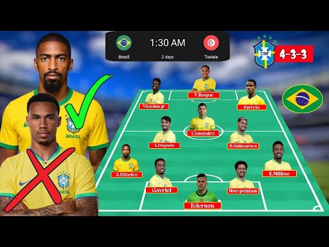 Brazil Player Gavriel Magalhães Not Play But Alexsandro Ribeiro Will play Brazil Vs Tunisia Match