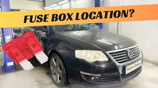 VW Passat B6 Fuse Box and Relay Panel location