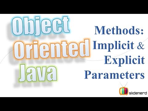 37 Java Methods Implicit and Explicit Parameters |