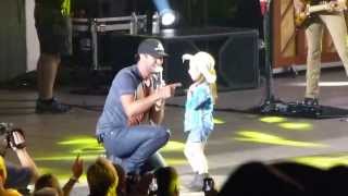 Luke Bryan and his newest star...PNC 08-24-13