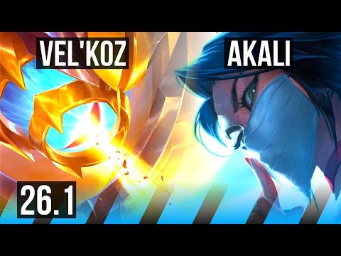 VEL'KOZ vs AKALI (MID) | EUW Master | 26.1