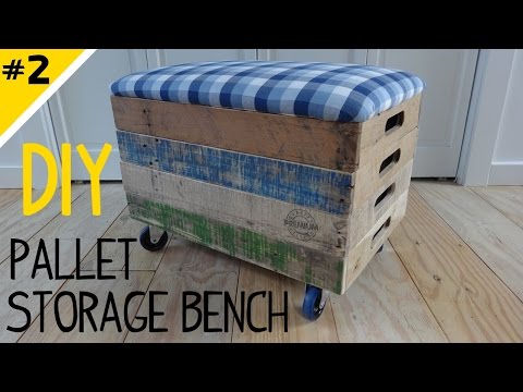 Build a Stackable Pallet Crate Storage Bench - Part 2 of 2 Video