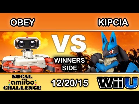 SoCal Amiibo Challenge – PC | Obey (ROB) Vs. Kipcia (Lucario) Winners Side - Smash Wii U