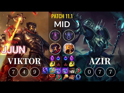 GRF jjun Viktor vs Azir Mid - KR Patch 11.1