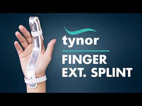 Silver and white tynor f 03 finger extention splint