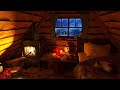 Instant Sleep in 3 MINUTES - The MOST COZY Winter Hut for Sleep | Snow Storm and Fireplace Sounds