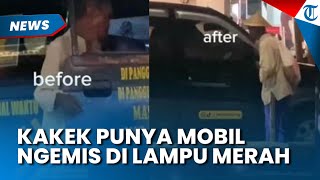 BAWA MOBIL! Kakek Pengemis di Jambi Kepergok Minta minta di Lampu Merah
