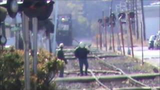 preview picture of video 'Railroad workers and mixed freight Sunbury, Pa.'