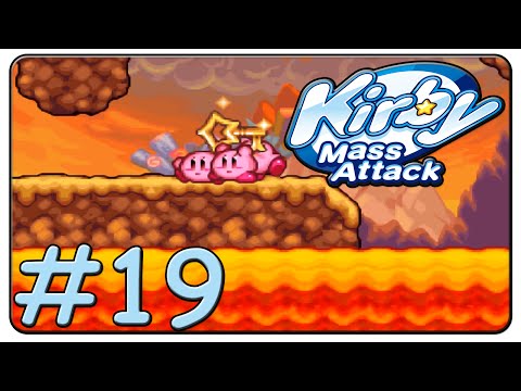 Kirby Mass Attack 100% Walkthrough Part 19 Volcano Valley Stage 1