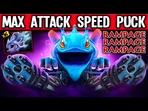 x2 Rampage Max Attack Speed Puck Build 35 Kills | Dota 2 Gameplay