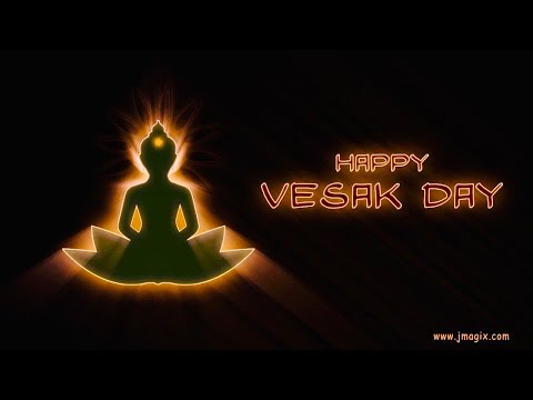 Happy Vesak day greeting animation background video , No Copyright