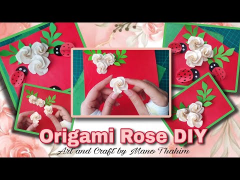 Origami Rose Easy  🌹 - Origami Tutorial | Easiest Origami Rose Ever | How to Fold | Paper Rose