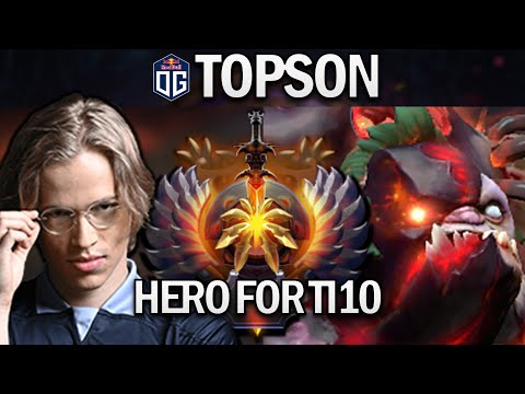 OG.TOPSON SMURF PUDGE - HERO FOR TI10 - DOTA 2 7.27 GAMEPLAY