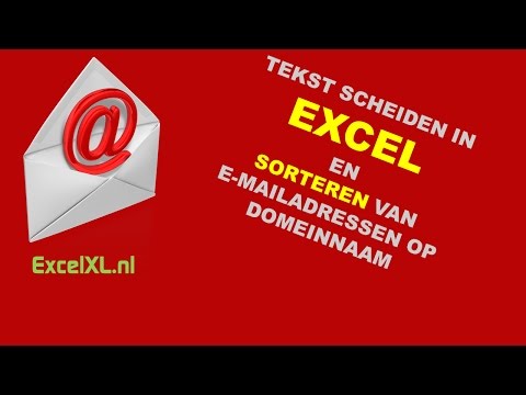 Tekst scheiden in Excel – emailadressen - ExcelXL.nl trainingen en workshops