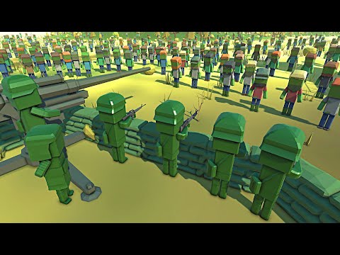 Green Army Men VS ZOMBIE ARMY... - Ancient Warfare 3