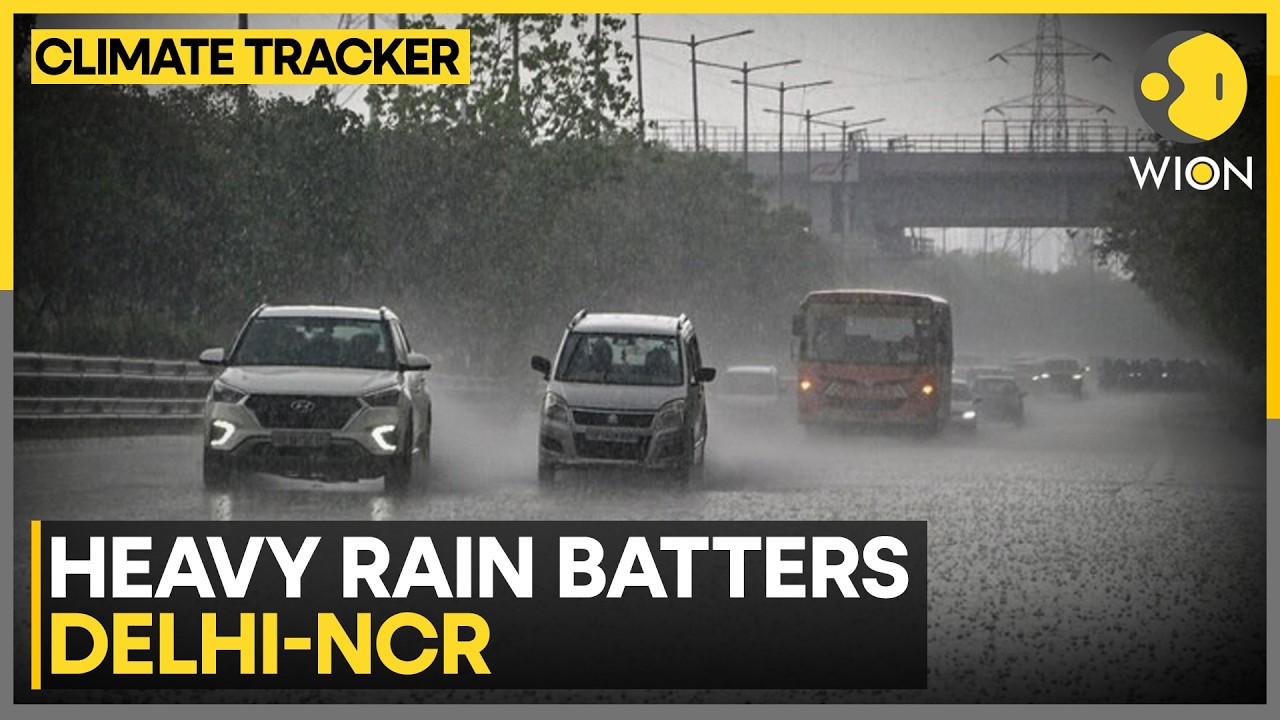 Delhi-NCR Wakes Up To Heavy Rain, Thunderstorm: Temperature Drops To Around 20 Degrees Celsius |WION