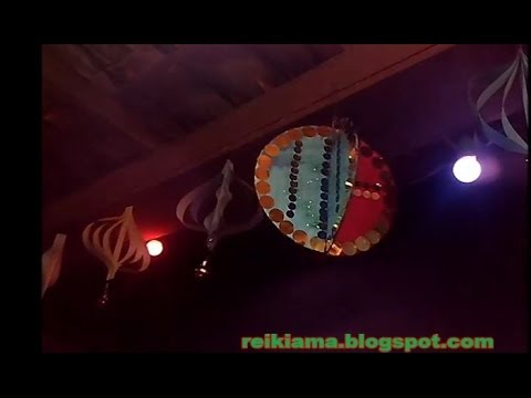 Mobile tipo bola de natal com 2 disco de pizza