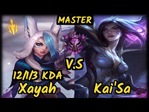FOX Apollo (XAYAH) vs KAI'SA - 12/1/3 KDA BOTTOM ADC GAMEPLAY - NA Ranked MASTER