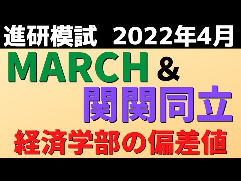 経営学科 MARCH＆関関同立の難易度。経済学部【明治大学/中央大学/同志社大学/法政大学 2022/4進研】