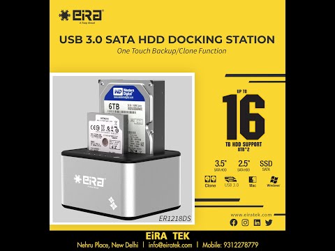 EIRA TEK (ER1218DS) USB 3.0 SATA HDD Docking Station