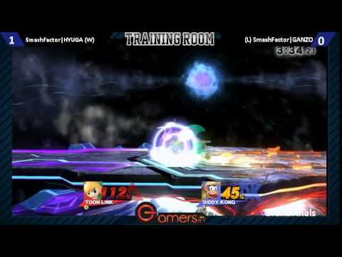 Game Center Grand Finals SmashFactor| Hyuga (Toon Link) vs SmashFactor| Ganzo (Diddy Kong)