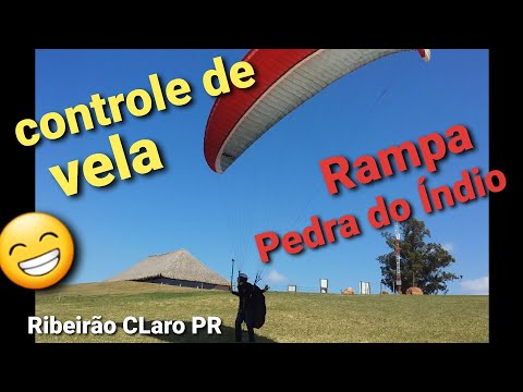 Controle de vela - Ribeirão Claro PR - Pedra do Índio - vôo livre Parapente Ribeirão CLaro PR