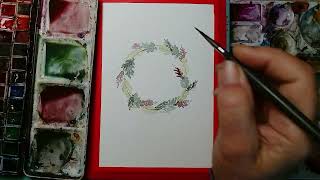 Very Easy Watercolor Wreath Tutorial – Perfect for Beginners! 🎨🌿