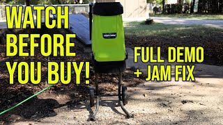 Watch Before You Buy! Electric Wood Chipper Full Demo