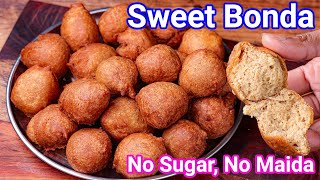 Download lagu Sweet Bonda Recipe - No Sugar, No Maida Healthy Bonda | Banana Wheat Vellam Bonda - With Tips mp3