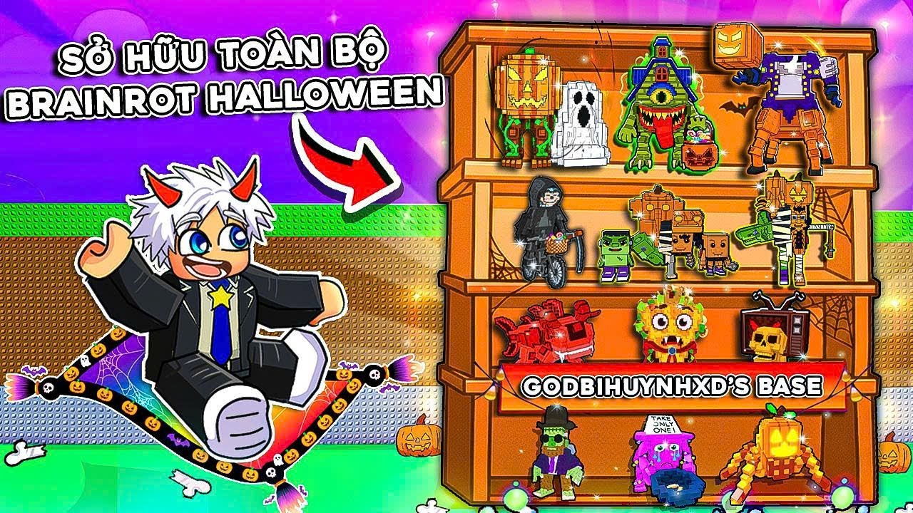 BI HUỲNH THỬ THÁCH LẤY TẤT CẢ BRAINROT MA QUÁI VÀ BASE HALLOWEEN TRONG STEAL A BRAINROT Thumbnail