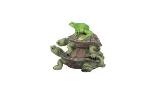 Design Toscano QM221531 In Good Company Frog and Turtles Garden Animal Statue, 11 Inch,