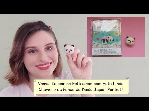 Aprenda Feltragem: Chaveiro de Panda - Kit Daiso Japan! Parte 1!