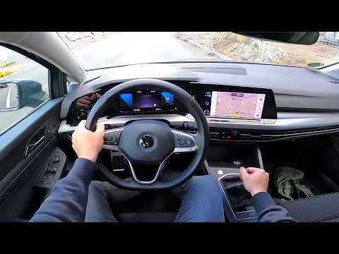 DRIVING a VW Golf 8 1.0 TSI on GERMAN AUTOBAHN - pov test drive