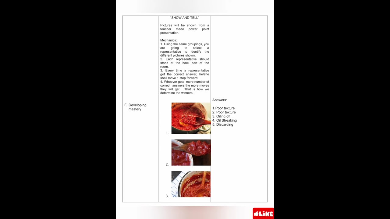 DLP/DLL- COOKERY: GRADE,   9 -12, 3rd to 4th Quarter