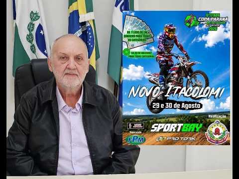 NOVO ITACOLOMI - Prefeito João Pedro convida para a Copa Paraná de Motocross