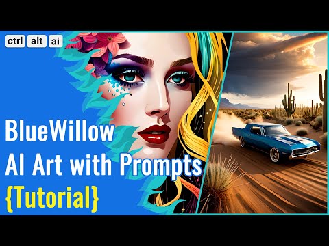 Blue Willow AI by LimeWire, AI Generated Art (Free) Tutorial with Prompts