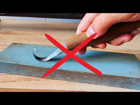 Easy Way to Sharpen Spoon Carving Hook Knife