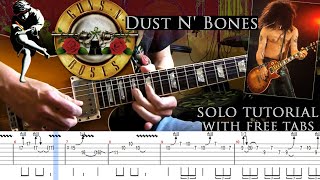 Download lagu Guns N' Roses - Dust N' Bones guitar solo lesson (with tablatures and backing tracks) mp3