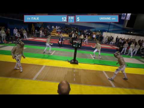 T8. UKRAINE - ITALIE. Sabre women teams.