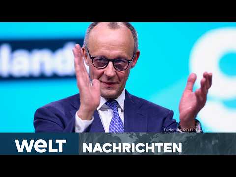 Video Thumbnail: STUTTGART: CDU wählt Friedrich Merz nach Pannen-Parteitag mit 91,2 Prozent zum Parteichef | STREAM
