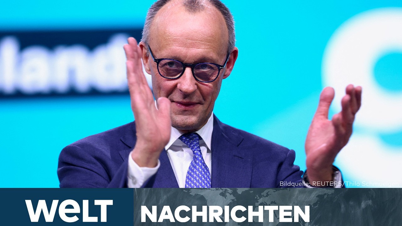 STUTTGART: CDU wählt Friedrich Merz nach Pannen-Parteitag mit 91,2 Prozent zum Parteichef | STREAM
