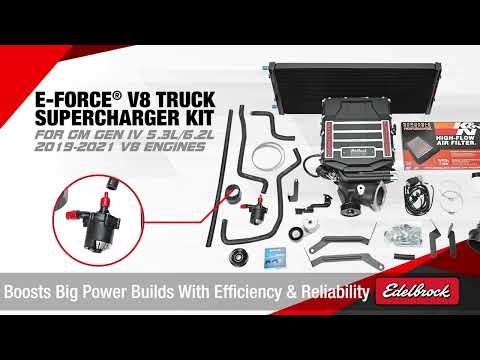 Edelbrock® E-Force® Supercharger Kit for GM LT 5.3L/6.2L 2019-2021 V8 Truck Engines